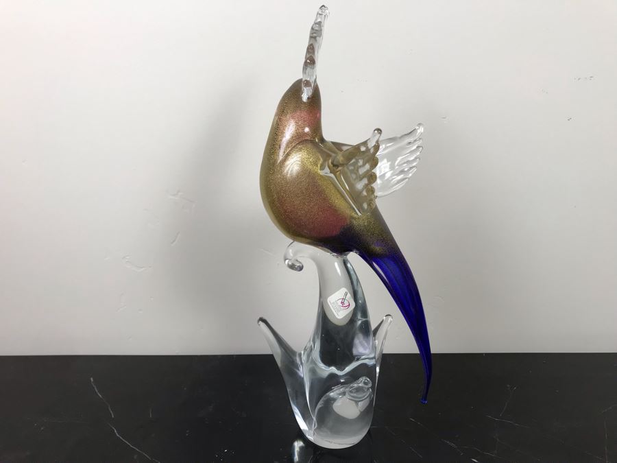 Murano Glass Parrot Bird By Vetro Artistico Hand Made In Italy 14'H [Photo 10]