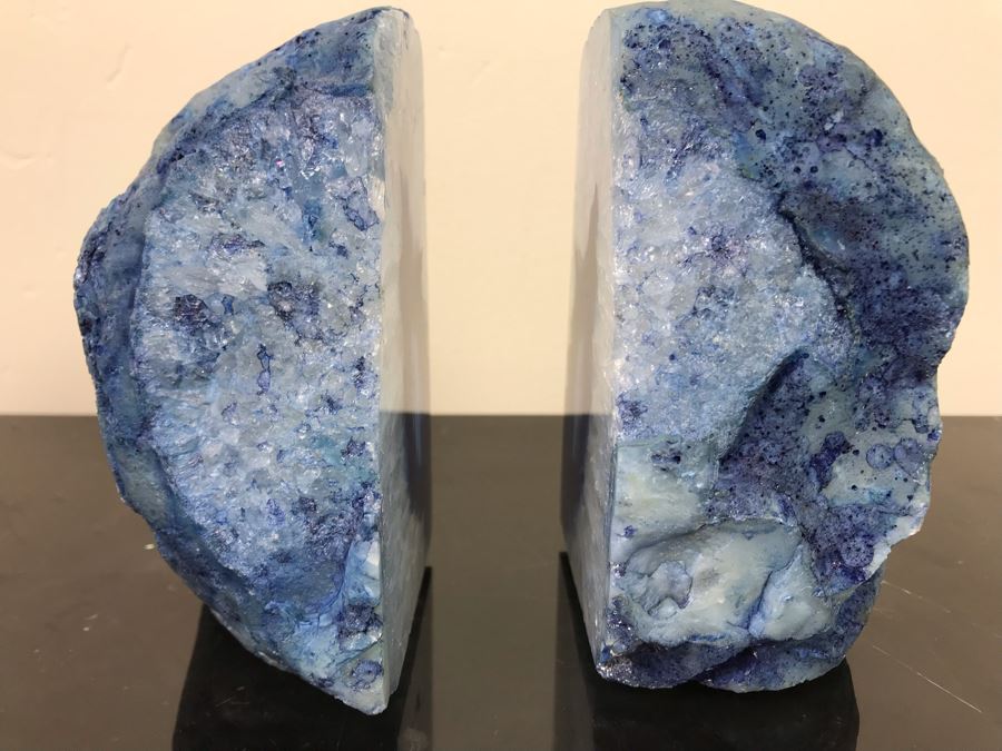 blue crystal bookends blue crystal bookends
