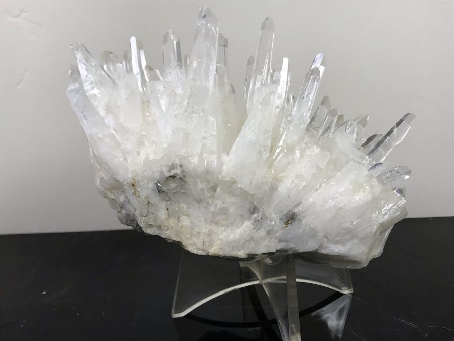 Quartz Crystal Cluster With Display Stand 7.5'W X 6.5'H Retailed For $850 [Photo 9]