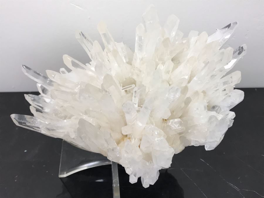 Quartz Crystal Cluster With Display Stand 7.5'W X 6.5'H Retailed For $850 [Photo 5]