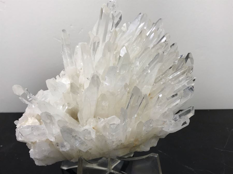 Quartz Crystal Cluster With Display Stand 7.5'W X 6.5'H Retailed For $850 [Photo 7]