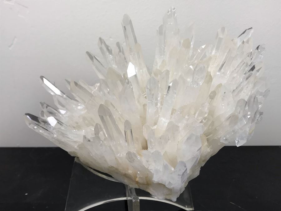 Quartz Crystal Cluster With Display Stand 7.5'W X 6.5'H Retailed For $850 [Photo 3]