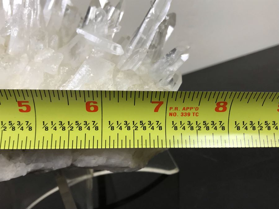 Quartz Crystal Cluster With Display Stand 7.5'W X 6.5'H Retailed For $850 [Photo 14]