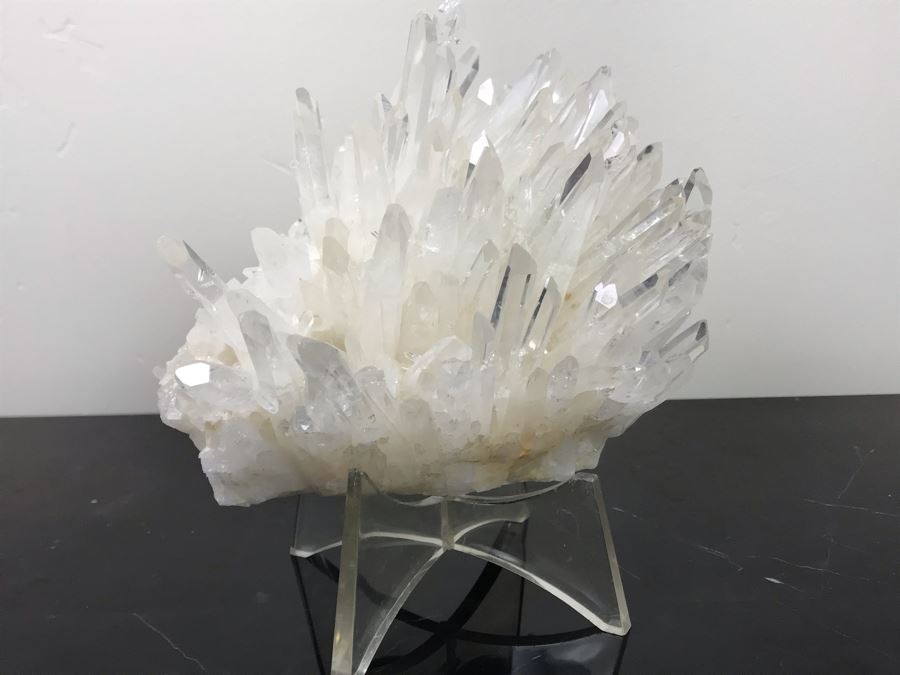 Quartz Crystal Cluster With Display Stand 7.5'W X 6.5'H Retailed For $850 [Photo 6]