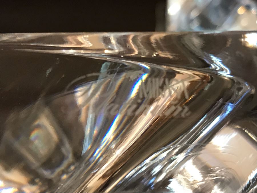 Set Of (4) MIKASA Platinum Crystal Candlestick Holders 11.5'H [Photo 5]