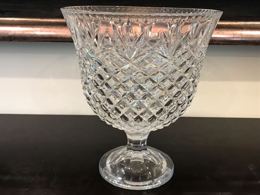 Large Shannon Crystal By Godinger Footed Pedestal Bowl 12'H