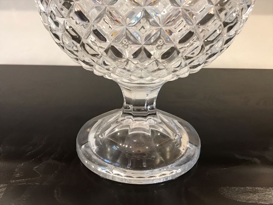 Large Shannon Crystal By Godinger Footed Pedestal Bowl 12'H [Photo 5]
