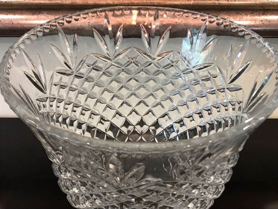Large Shannon Crystal By Godinger Footed Pedestal Bowl 12'H [Photo 3]