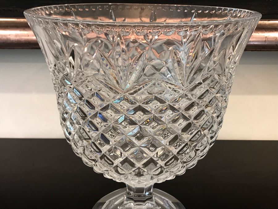 Large Shannon Crystal By Godinger Footed Pedestal Bowl 12'H [Photo 4]
