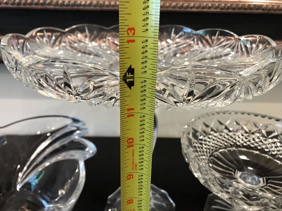 Crystal Lot With Pair Of Footed Pedestal Bowls And Crytal Bowl [Photo 9]
