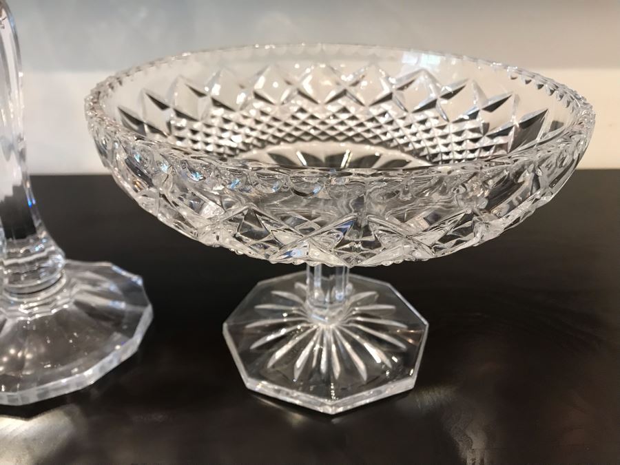 Crystal Lot With Pair Of Footed Pedestal Bowls And Crytal Bowl [Photo 5]