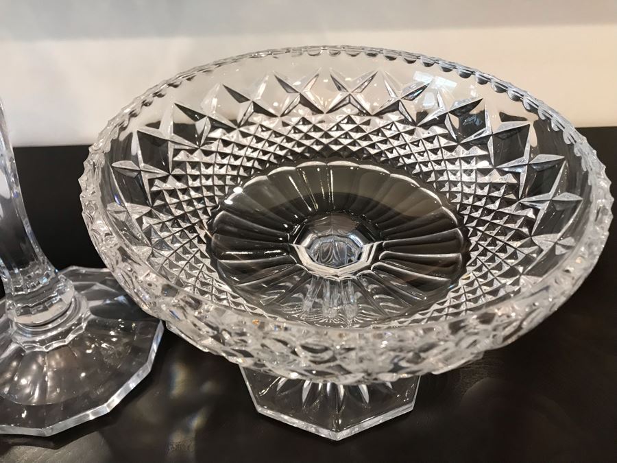 Crystal Lot With Pair Of Footed Pedestal Bowls And Crytal Bowl [Photo 6]