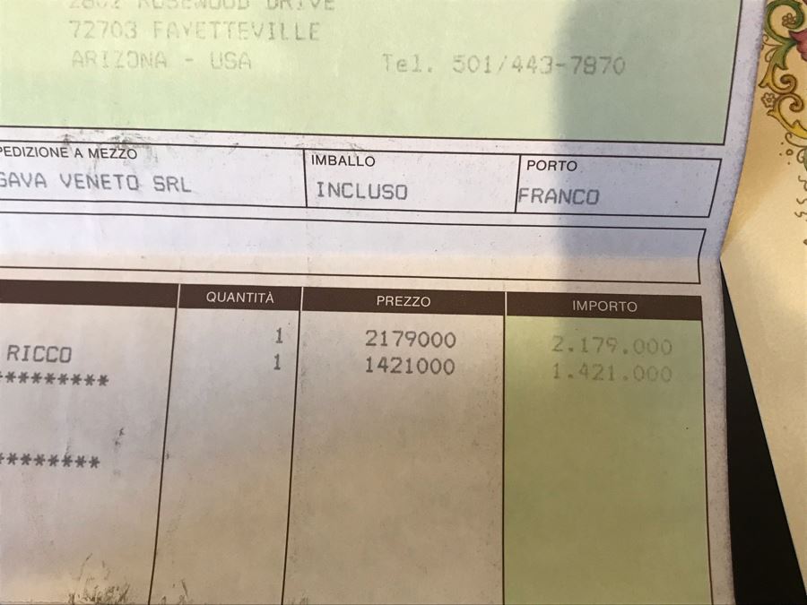 Stunning Vintage Mazzega Murano Cobalt Blue And Gold Hand Crafted Punch Bowl With Extra Lid, 8 Punch Bowl Cups, 6 Coffee Cups With Original Murano Stickers, Vase, Sugar Bowl, With Certificate Of Authenticity [Photo 21]