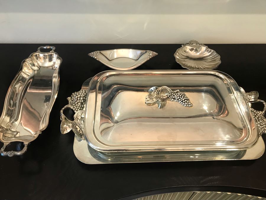 Various Silverplate Serving Pieces Including Godinger [Photo 1]