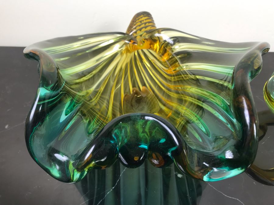 Matching Pair Of Murano Art Glass Bowls Hand Made In Italy [Photo 12]