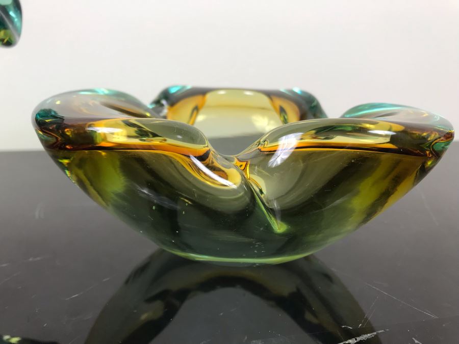 Matching Pair Of Murano Art Glass Bowls Hand Made In Italy [Photo 8]