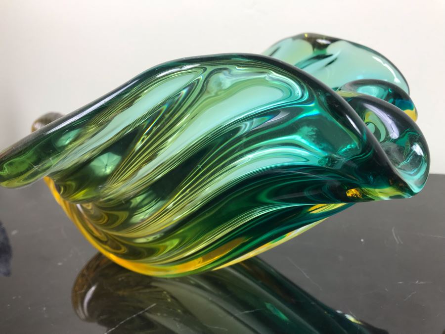 Matching Pair Of Murano Art Glass Bowls Hand Made In Italy [Photo 10]