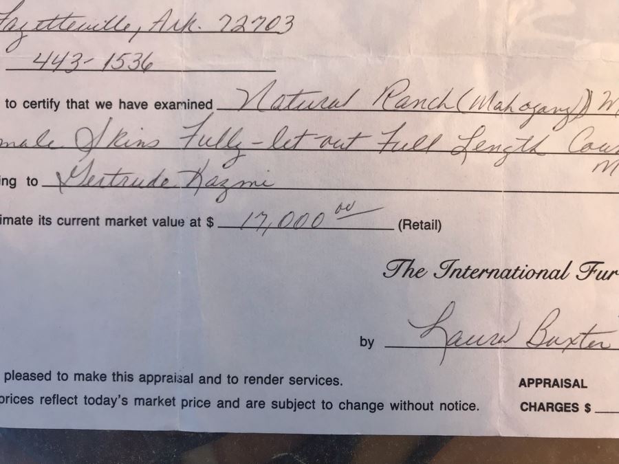 Appraised At $17,000 In 1989: Mahogany Mink Female Skins Fully Let Out Full Length Coat Made In USA Size L - Only Item With A Reserve Price [Photo 21]