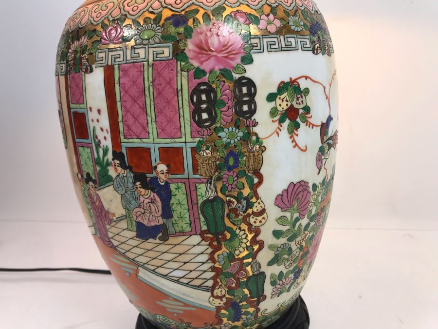 JUST ADDED - Chinese Famile Rose Porcelain Vase Table Lamp [Photo 17]