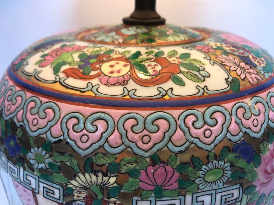 JUST ADDED - Chinese Famile Rose Porcelain Vase Table Lamp [Photo 6]