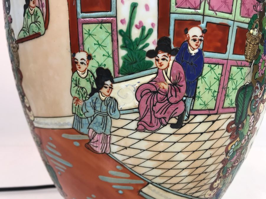 JUST ADDED - Chinese Famile Rose Porcelain Vase Table Lamp [Photo 3]