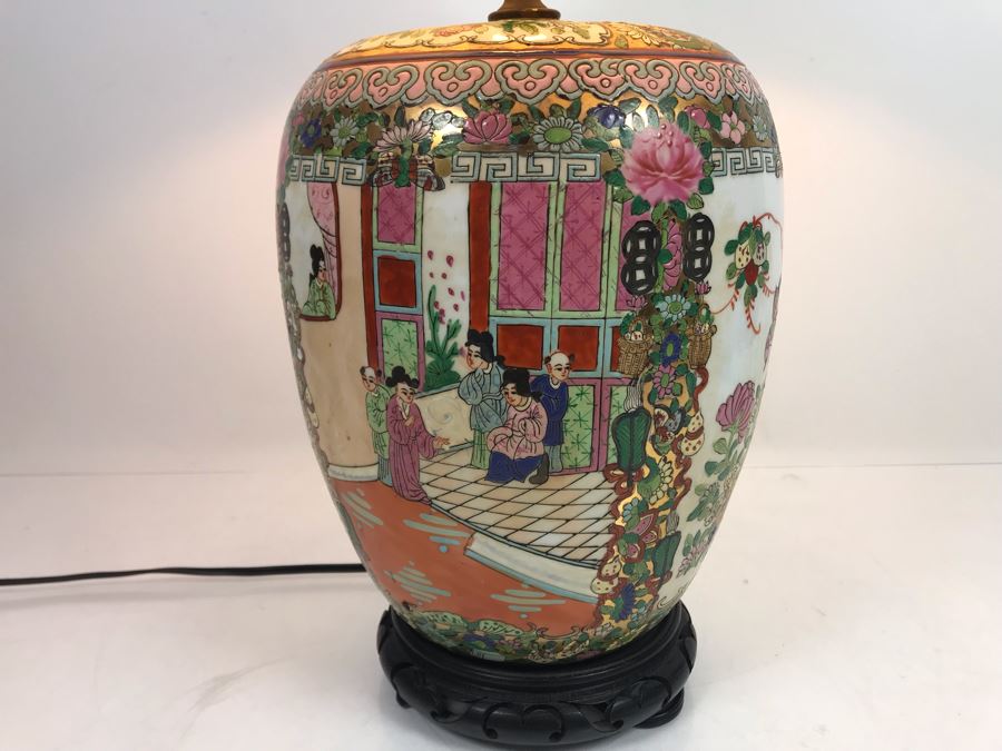 JUST ADDED - Chinese Famile Rose Porcelain Vase Table Lamp [Photo 15]