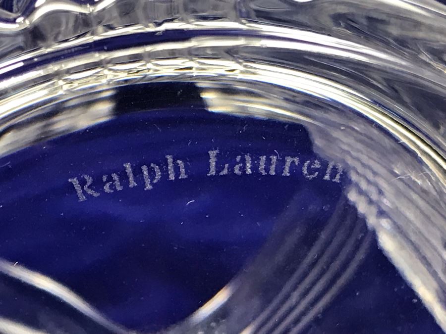 JUST ADDED - (6) Ralph Lauren 'Glen Plaid' Crystal Glasses ($150+  Replacement Value) And Waterford Crystal Glass