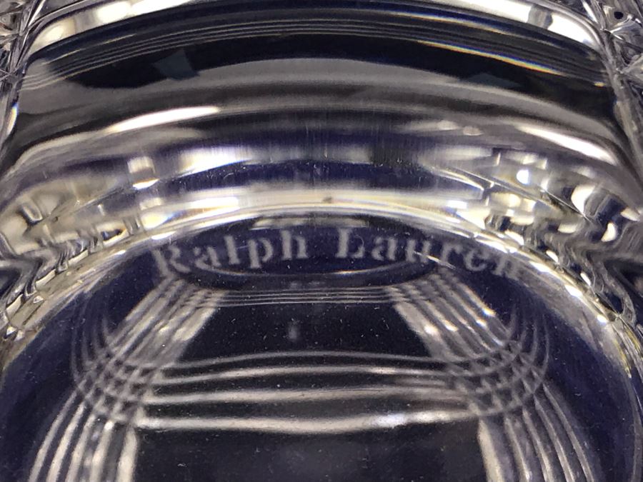 JUST ADDED - (6) Ralph Lauren 'Glen Plaid' Crystal Glasses ($150+ Replacement Value) And Waterford Crystal Glass [Photo 9]