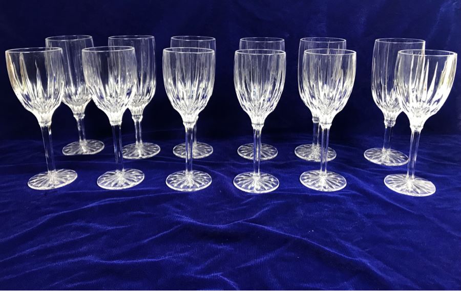 JUST ADDED - (16) Crystal Stemware Glasses (4) 8.5'H And (4) 8'H
