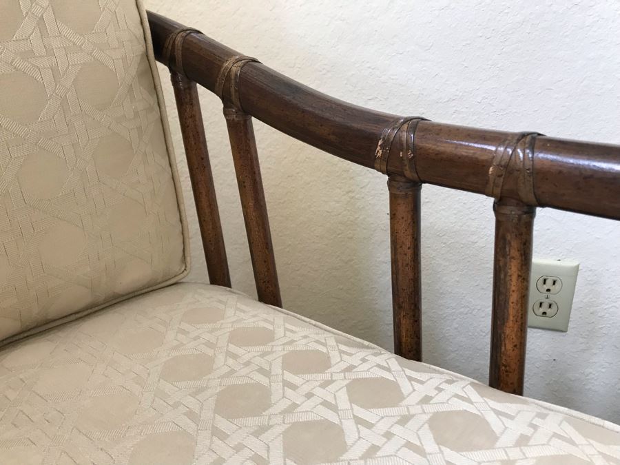 Pair Of Mid-Century Rattan Hollywood Regency Armchairs By Chaircraft Incorporated [Photo 12]