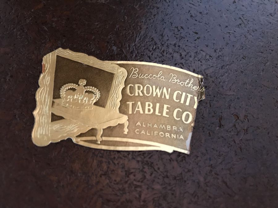 Vintage Travertine Top Pedestal Side Table By Buccola Brothers Crown City Table Company [Photo 5]