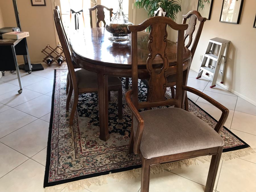 Stunning Thomasville Mid-Century Chinoiserie Wooden Dining Table With ...