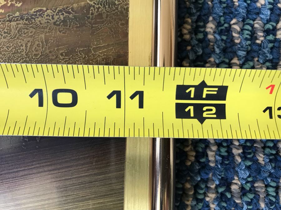 Vintage 1986 Bero Metallic Design Etching By Bernhard Rohne Titled 'Pump Jack' North Vancouver, B.C. Signed Bernhard Rohne 1986 With Brass Plate Titled Calgary 1976-1986 (Client Was In Oil Business) 11.5'W X 15.5'H [Photo 14]