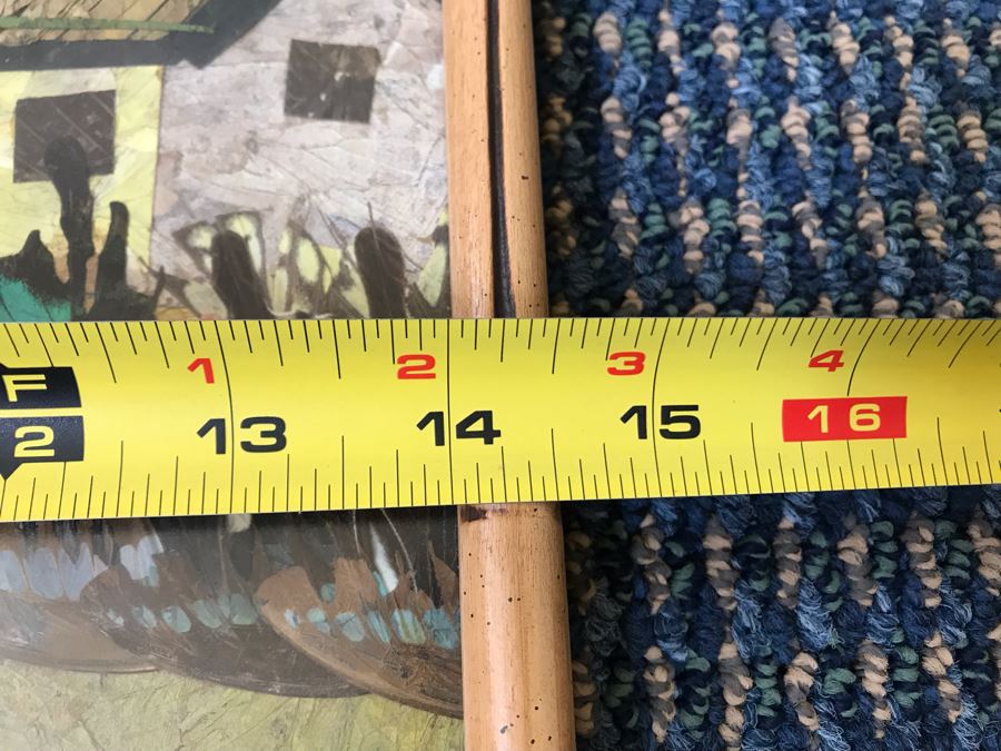 Original Asian Butterfly Wing Collage In Bamboo Style Wooden Frame 14.5'W X 12'H [Photo 10]