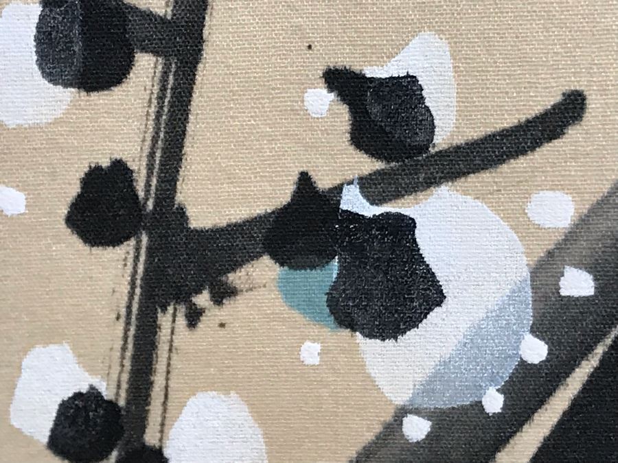 Original Signed Chinese Scroll Painting Floral Scene 70'H X 22'W [Photo 9]