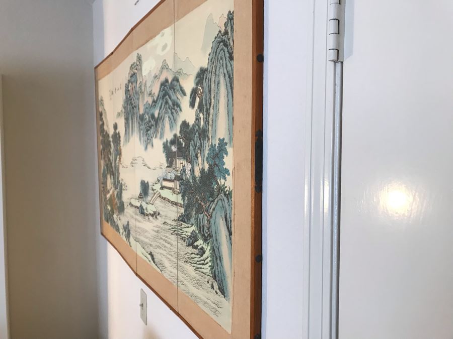 Original Chinese Painting Small Wooden Screen Wall Hanging [Photo 19]