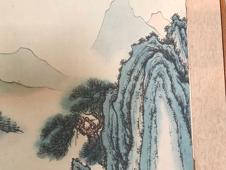 Original Chinese Painting Small Wooden Screen Wall Hanging [Photo 16]