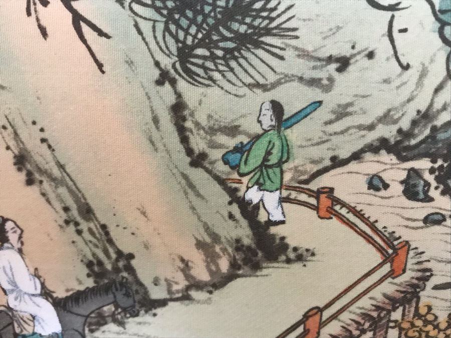 Original Chinese Painting Small Wooden Screen Wall Hanging [Photo 10]