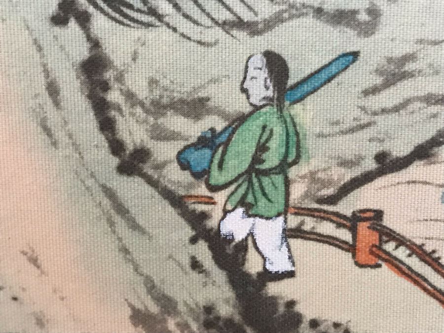 Original Chinese Painting Small Wooden Screen Wall Hanging [Photo 11]