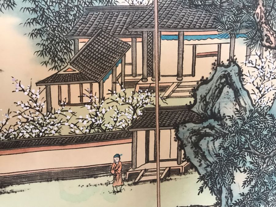 Original Chinese Painting Small Wooden Screen Wall Hanging [Photo 15]