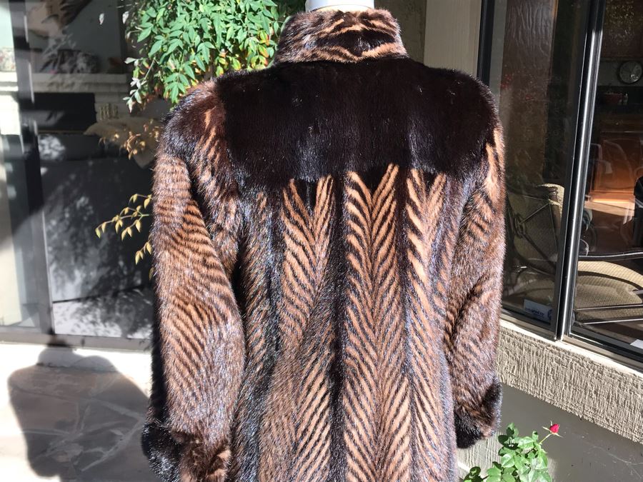Stunning Benzing Furs Full Length Mink Coat From Calgary Canada Alberta's Premium Furrier Size Small [Photo 9]