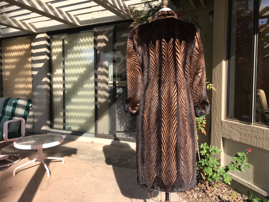 Stunning Benzing Furs Full Length Mink Coat From Calgary Canada Alberta's Premium Furrier Size Small [Photo 8]