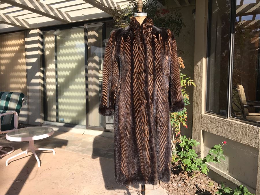 Stunning Benzing Furs Full Length Mink Coat From Calgary Canada Alberta's Premium Furrier Size Small [Photo 5]