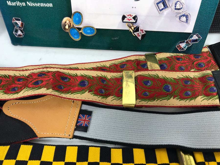 JUST ADDED - Bespoke The Men's Style Of Savile Row Book, Cuff Links Book, The Perfect Gentleman Book And (4) Thurston London Men's Suspenders [Photo 7]
