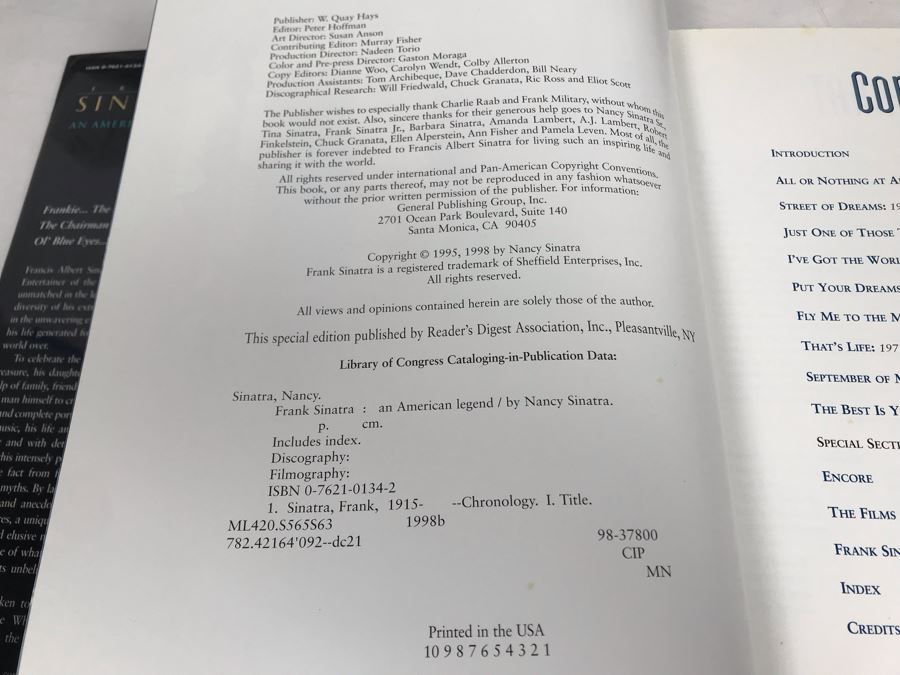 JUST ADDED - (2) Frank Sinatra Coffee Table Books And (1) Louis Armstrong Coffee Table Book [Photo 7]