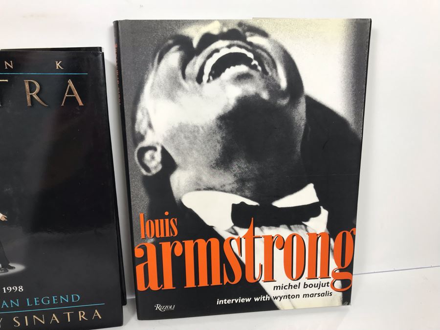 JUST ADDED - (2) Frank Sinatra Coffee Table Books And (1) Louis Armstrong Coffee Table Book [Photo 3]