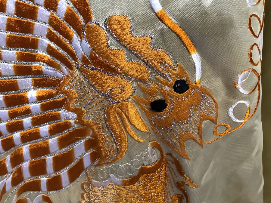 JUST ADDED - Men's Large Kimono Robe Reversible Chinese Silk Embroidery [Photo 21]