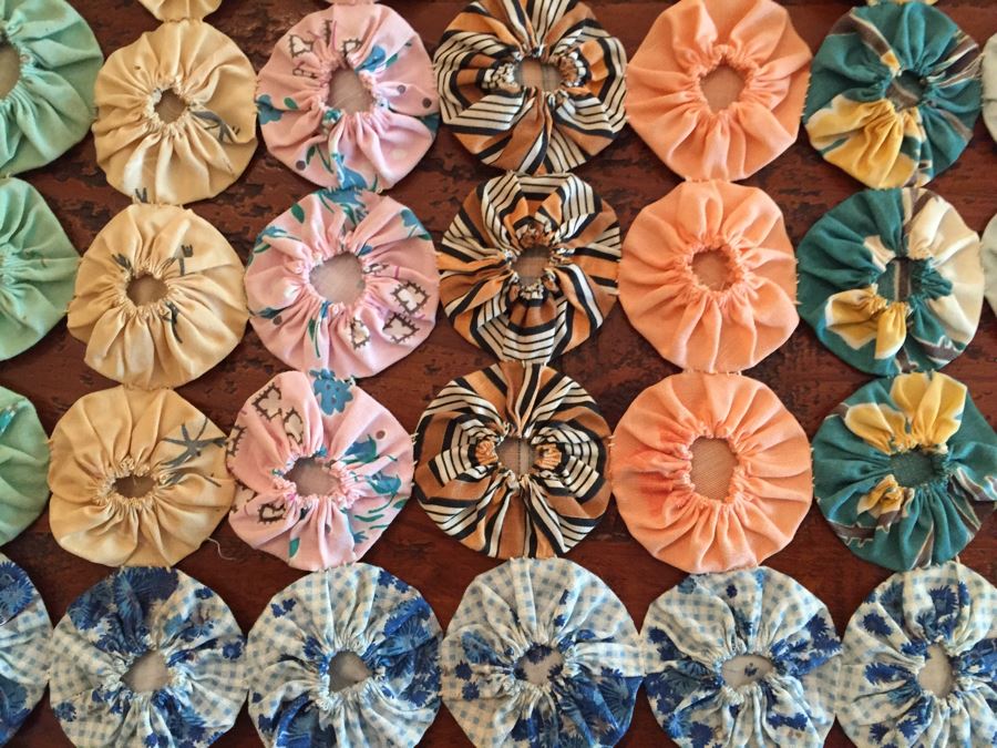 Large Handmade Tablecloth Quilt 73' X 62' [Photo 7]