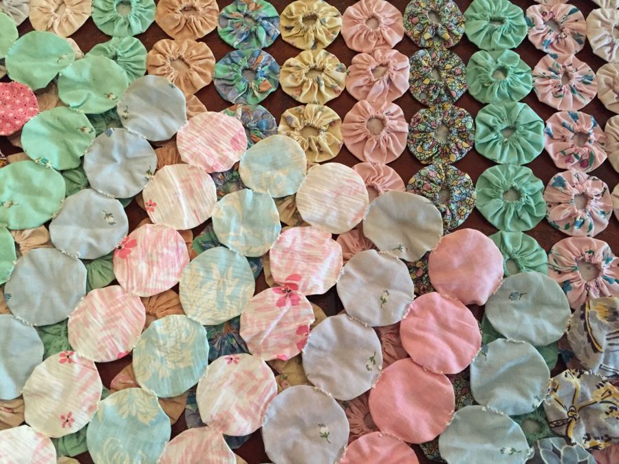 Large Handmade Tablecloth Quilt 73' X 62' [Photo 8]