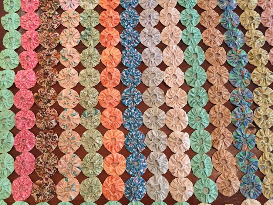 Large Handmade Tablecloth Quilt 73' X 62' [Photo 4]